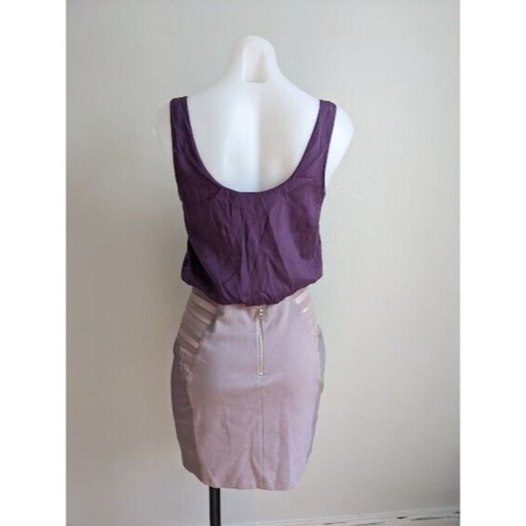 Alice + Olivia Womens Sz 4 Combo Top Pencil Skirt Dress Purple Pink Sleeveless - Picture 6 of 11
